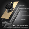 For Samsung Galaxy Z Fold6 Gold Medal Rotating Folding Series Ring Holder Phone Case(Gold)