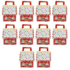 10pcs Christmas Candy Boxes Kraft Paper Christmas House Handbag Candy Boxes, Style: Large Red Base