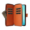 For Samsung Galaxy A06 Nine-card Slots Zipper Wallet Bag Leather Phone Case(Brown)