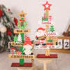 Christmas Decoration Wooden Desktop Ornament Restaurant Bar Scene Layout Decoration Crafts(Faceless Elderly)
