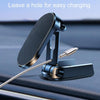 D11 Magnetic Folding Car Phone Holder Rotatable Dashboard Stick-On Navigation Stand(Silver Frosted)