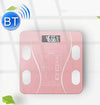 Smart Bluetooth Weight Scale Home Body Fat Measurement Health Scale Solar + Charge Model(Curve Pink)