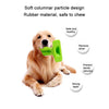 Dog Toothbrush Stick, Rubber Chew Toy with Toothpaste Reservoir, Blue, Medium