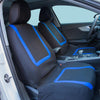 Universal Car Seat Cover Polyester Fabric Automobile Seat Covers Car Seat Cover Vehicle Seat Protector Interior Accessories 4pcs Set Red
