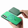 For Samsung Galaxy S24 FE 5G Retro Magsafe Card Bag PU Back Cover Phone Case(Green)