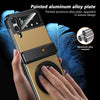 For Samsung Galaxy Z Flip4 Gold Medal Rotating Folding Series Ring Holder Phone Case(Gold)