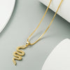 Creative Snake-shaped Pendant Necklace Personality Female Punk Style Inlaid Zircon Necklace