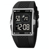 SKMEI 1967 Stainless Steel Buckle PU Strap Waterproof Electronic Watch(Silver and Black Machine)