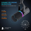 FEELWORLD PM1-AS XLR/USB Dynamic Microphone for Podcasting Recording Gaming Live Streaming with Boom Arm (Black)