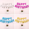 2 PCS 16 Inch Happy Birthday Letter Aluminum Film Balloon Birthday Party Decoration Specification(Classic Silver)