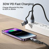 JOYROOM SA37-1T2 60W Multi-Function Series 2 in 1 Fast Charging Data Cable, Length:1.2m(Black)