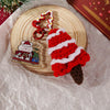 Hand-woven Christmas Keychain Cute Mobile Phone Handbag Pendant, Style: Christmas Red Tree