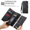 For Samsung Galaxy S25 Ultra 5G CaseMe 008 Detachable Multifunctional Leather Phone Case(Black)