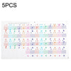 QT-005 5PCS Children Piano Keyboard Color Stickers Musical Instrument Accessories