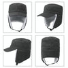 Foldable Warm Lamb Down Thickened Windproof Duck Tongue Hat, Style: Women (Khaki)
