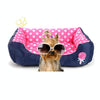 Blue Cartoon Pet Bed - Medium - Soft & Washable