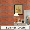 Small Yellow Brick Creative 3D Stone Brick Decoration Wallpaper Stickers Bedroom Living Room Wall Waterproof Wallpaper Roll, Size: 45 x 1000cm