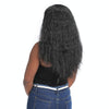 Matte Realistic Corn Perm Long Curly Hair Woolen Volume Wig Headgear(Black Gradient Milky Gray)