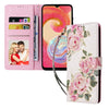 For Samsung Galaxy A04e Bronzing Painting RFID Leather Phone Case(Rose Flower)