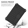For Samsung Galaxy Tab A9 8.7 X110/X115 Honeycomb EVA Hybrid PC Tablet Case with Strap(Black+Black)