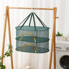 40 x 60cm  Foldable Drying Fishing Vegetables Fish Net Hanging Clothes Drying Storage Shelf, Spec: 2 Layers(Green)