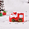 4pcs Christmas Micro Landscape Decorations Resin Craft Gifts Home Decoration Ornaments, Spec: Train Head