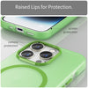 For iPhone 14 Pro Max MagSafe Frosted Translucent TPU + PC Full Coverage Phone Case(Green)