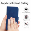 For Asus ZenFone 8 ZS590KS Skin Feel Sun Flower Pattern Flip Leather Phone Case with Lanyard(Dark Blue)