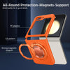 For Samsung Galaxy Z Flip5 360 Rotation Ring Holder MagSafe Shockproof PC Phone Case(Orange)