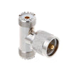 UHF PL259 Male to 2x SO239 Female T-Adapter