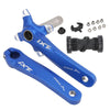 JIANKUN IXF Mountain Bike Hollow Crank Modified, Style:Left and Right Crank+Bottom Bracket(Blue)