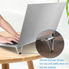 Metal Foldable Heightening Back Sticker Laptop Cooling Bracket(Silver + Black)