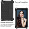 For Samsung Galaxy Tab A9 8.7 X110/X115 Honeycomb EVA Hybrid PC Tablet Case with Strap(Black+Black)