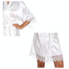 Women Bride Gold Lettering Lace Edge Nightgown, Size:S(Red)