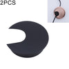 2 PCS Desk Computer Desktop Zinc Alloy Round Threading Box Hole Cover, Hole Diameter: 35mm (Matte Black)