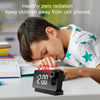 S282 Colorful Font Mute Electronic Digital Clock Mirror Projection Alarm Clock(Black Shell)