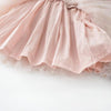 Winter Girls Patchwork Five-pointed Star Mesh Long-sleeved Dress, Kid Size:80cm(Pink)