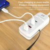 5 in 1 2 x PD 66W, 2 x USB Fast Charger Smart Power Socket, Length:1m(UK Plug)