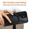 For Samsung Galaxy S22 Ultra 5G Silicone Cooling Hollow Metal MagSafe Phone Case(Black)