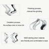 Sterling Silver S925 Simple Wave Ladies Earrings