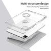 For iPad Air 13 2024 / Pro 12.9 2022 360 Rotation Detachable Clear Acrylic Leather Tablet Case(Grey)