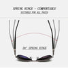 Men Oversized Aviation Metal Frame Spring Temple Polarized Sunglasses Male  Pilot Male Driving Sun Glasses(Silver Frame)