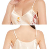 Sexy V-neck Crane Pattern Short Sling Skirt Pajamas, Size:S(White)