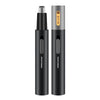 SPORTSMAN Metal Aluminum Tube Body Rechargeable Nose Hair Device, Style: Eyebrow 2 In 1(Black)