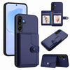 For Samsung Galaxy M16 5G / F16 5G Button Card Bag RFID Anti-theft Phone Case(Blue)
