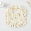 Baby Feeding Bib Ruffle Infants Saliva Towel Soft Cotton Burp Cloth, Style: Space Animals