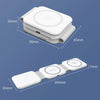 10-in-1 Magnetic Wireless Folding Charger With Data Cable Adapter Storage box(White)