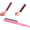 3pcs /Set Hairdressing Comb Steel Pin Pointed Tail Comb Double Head Eyebrow Brush Hairdressing Comb Set(Black)