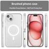 For iPhone 15 Plus MagSafe Frosted Translucent TPU + PC Full Coverage Phone Case(White)