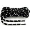 2 Pairs Round High Density Weaving Shoe Laces Outdoor Hiking Slip Rope Sneakers Boot Shoelace, Length:120cm(Black-White)